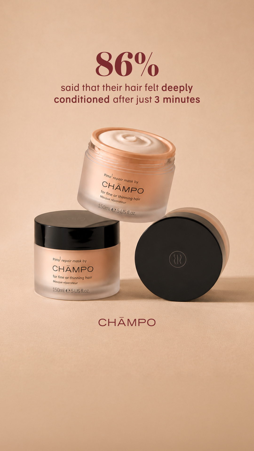 Chāmpo Haircare Facebook ad