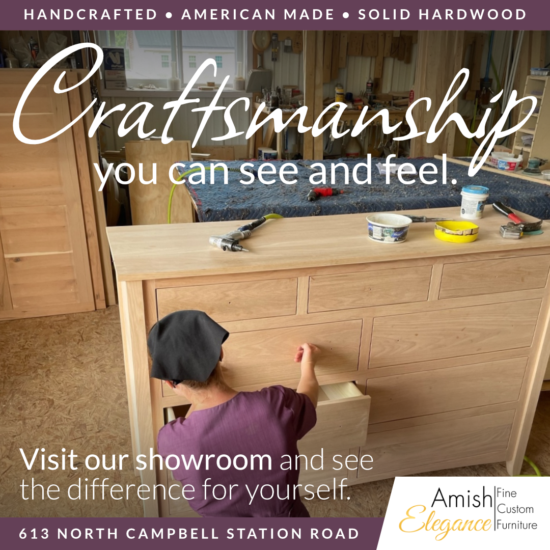 Amish Elegance Facebook ad: Craftsmanship You Can See And Feel