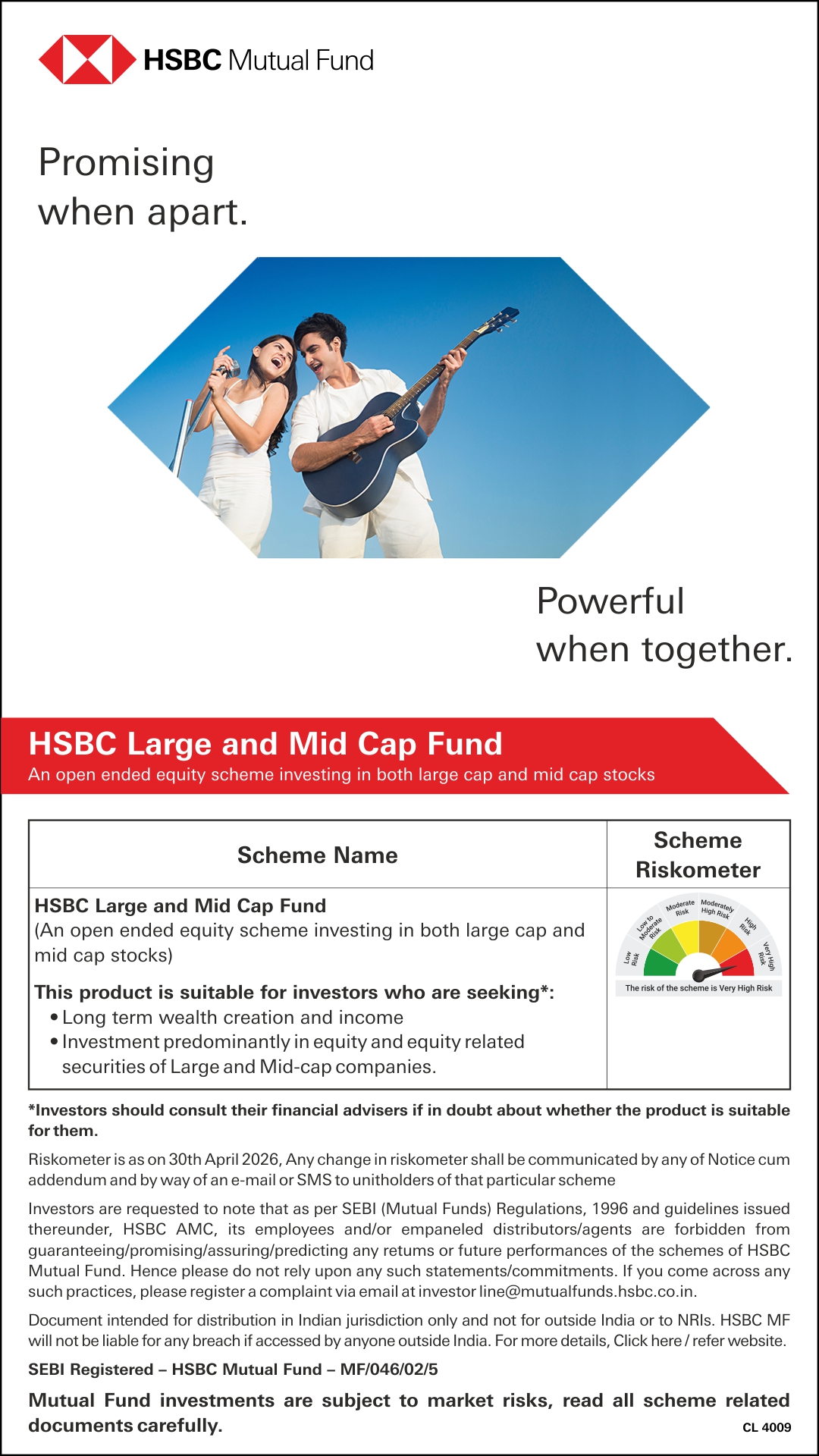 HSBC Mutual Fund India Facebook ad