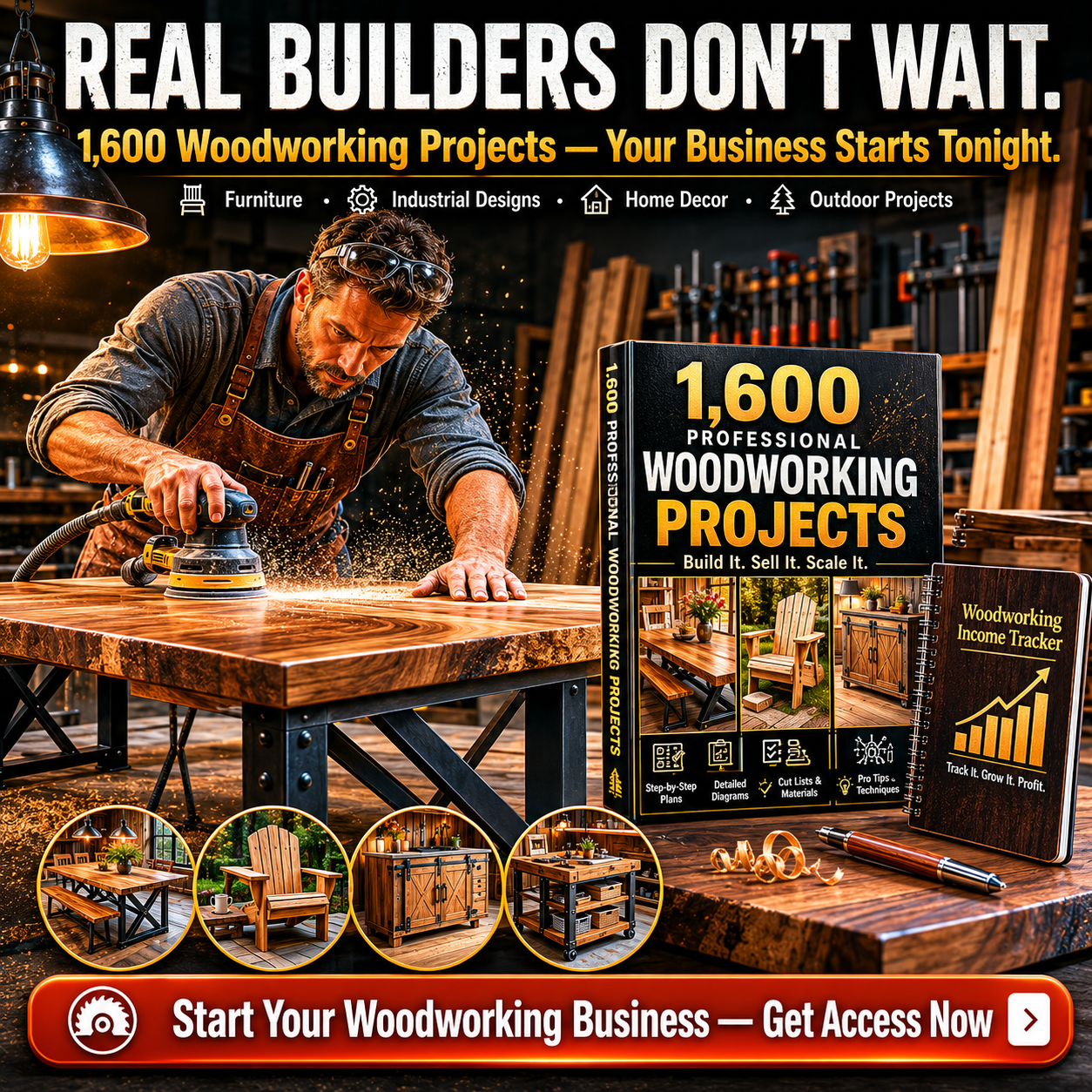 Expert Academy Facebook ad: Why do some hobbyists build perfect furniture on their…