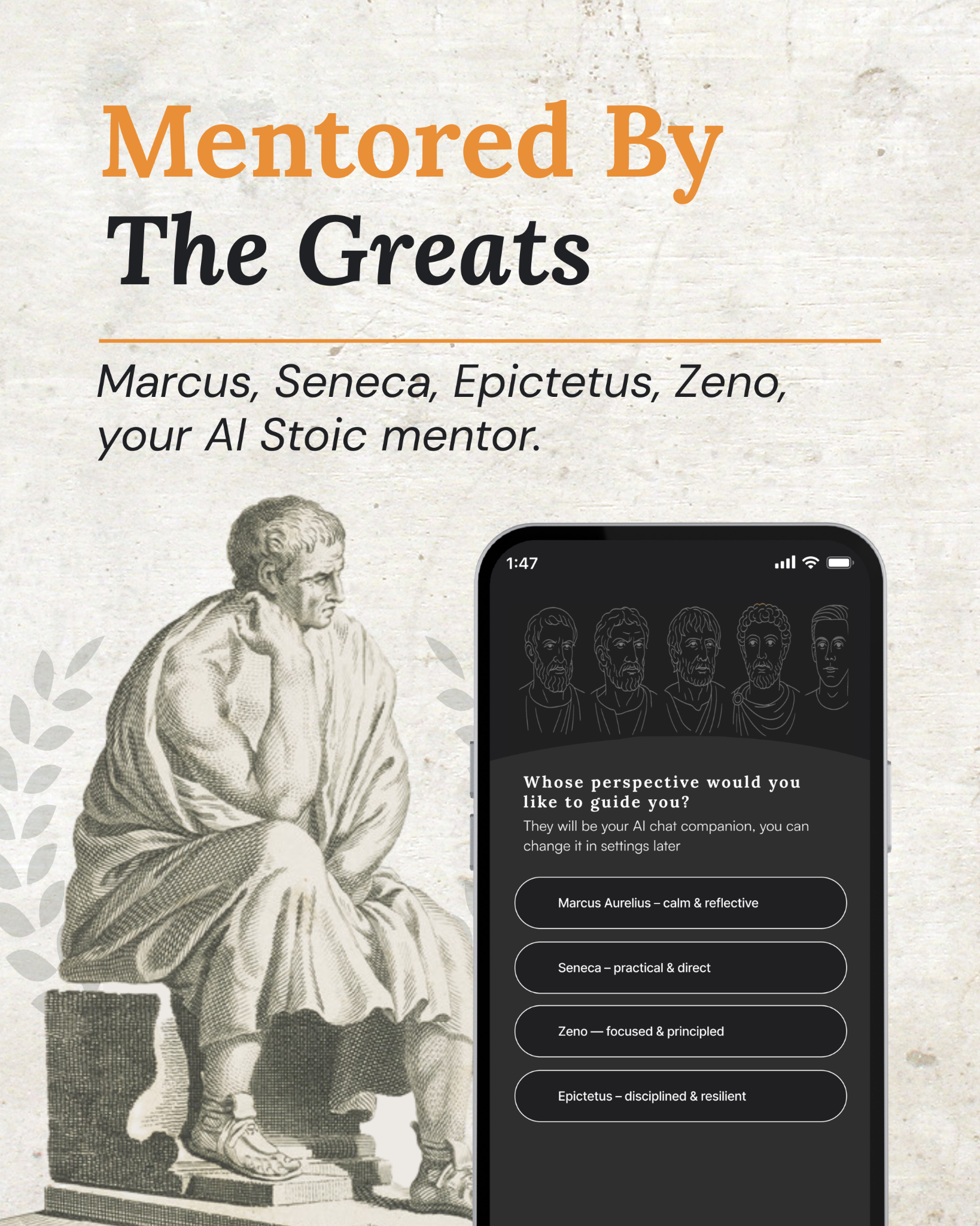 Stoic Forge Facebook ad: Forge your character daily