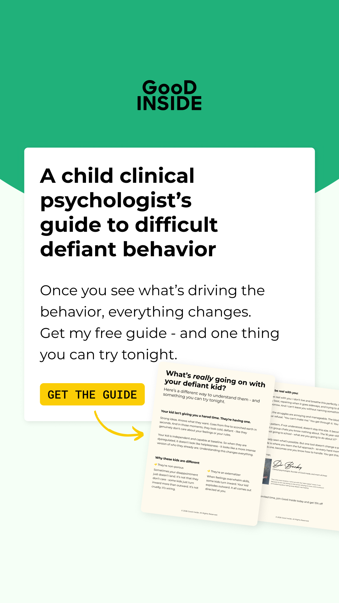 Dr. Becky at Good Inside Facebook ad