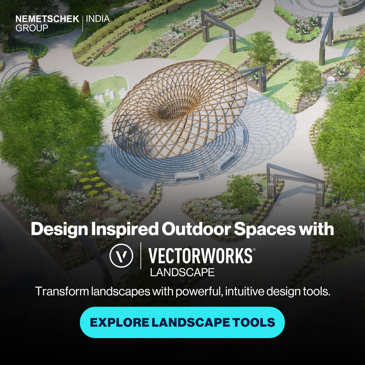 Nemetschek India Facebook ad: Design. Model. Transform.