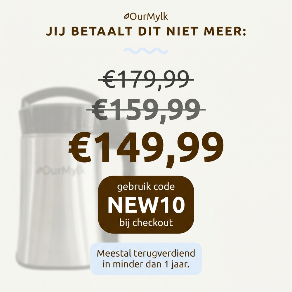 OurMylk Facebook ad: Pure ingrediënten, nul troep