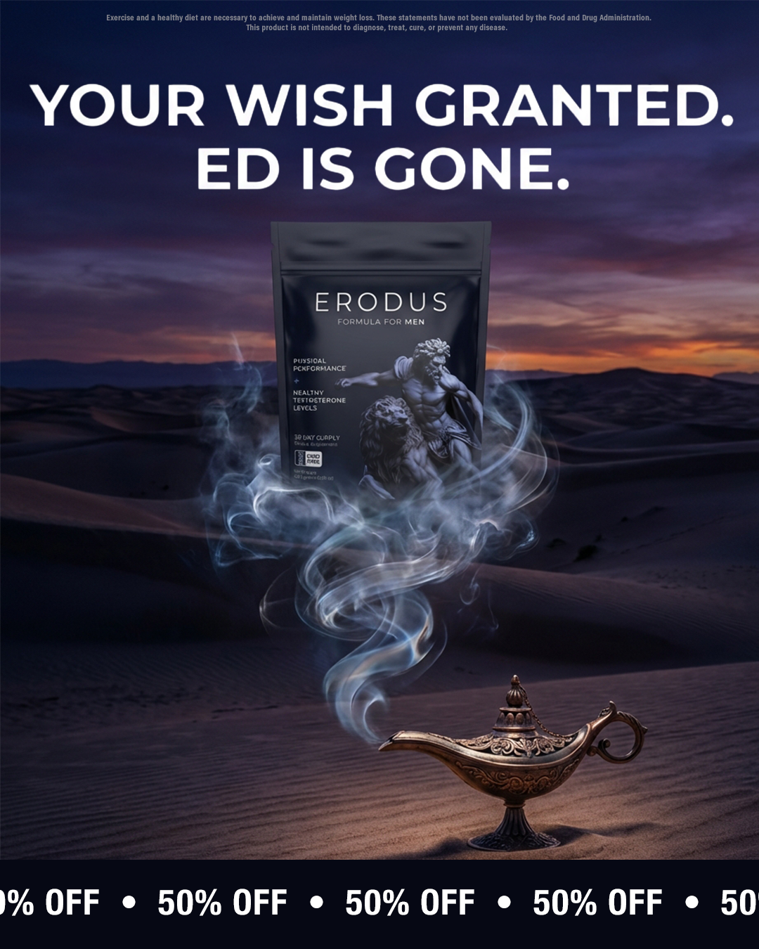 Erodus Formula For Men Facebook ad
