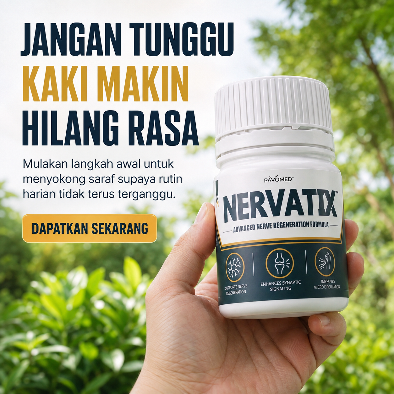 Nervatix Facebook ad: Sokong Setiap Langkah