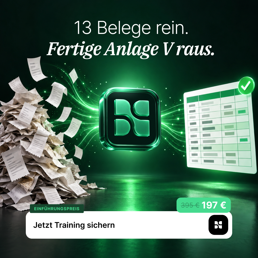 Novist Facebook ad: Claude baut deine Anlage V für DATEV