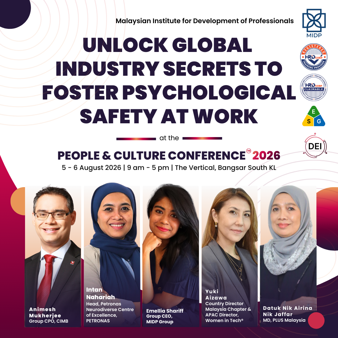 MIDP - Malaysian Institute for Development of Professionals Facebook ad: When people feel safe, they show up fully.