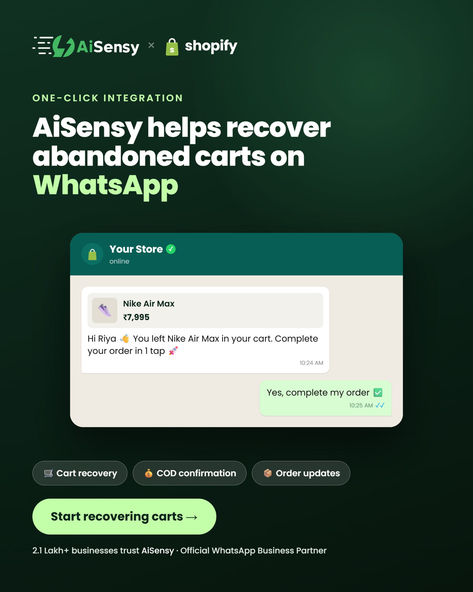 AiSensy Facebook ad from Jul 7, 2026
