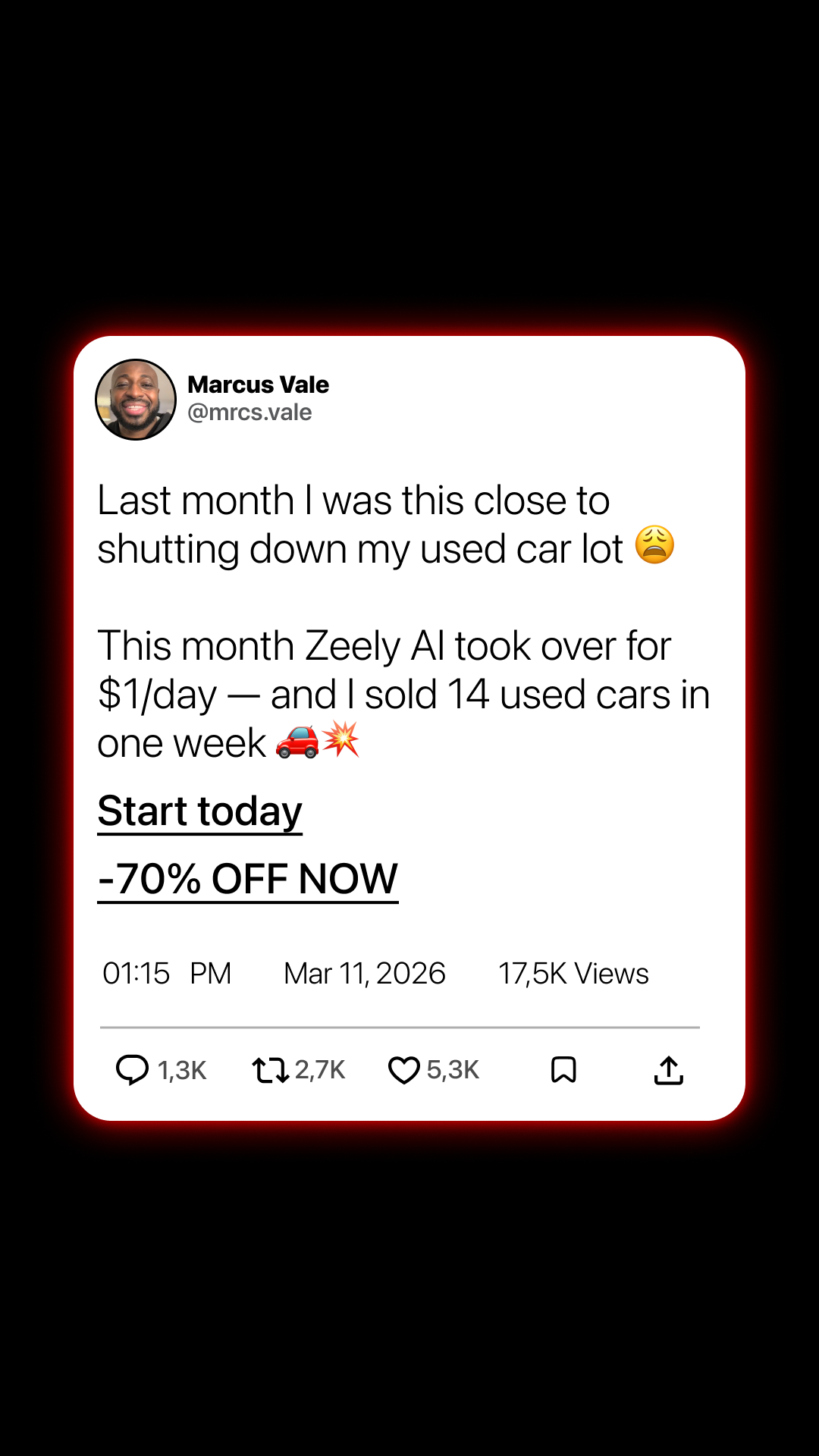 Zeely Facebook ad