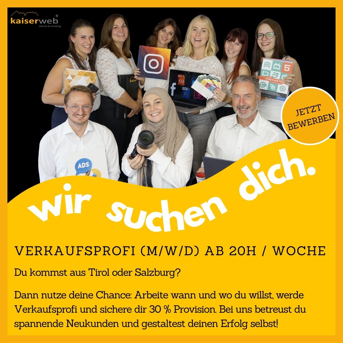 Kaiserweb Facebook ad: Bewirb ich in 1 Minute