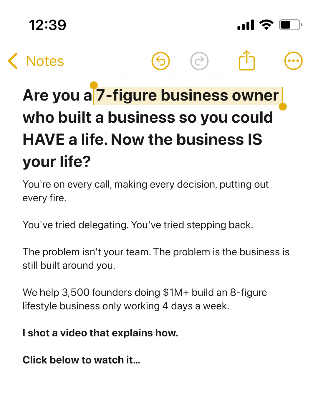 Jack Delosa Facebook ad