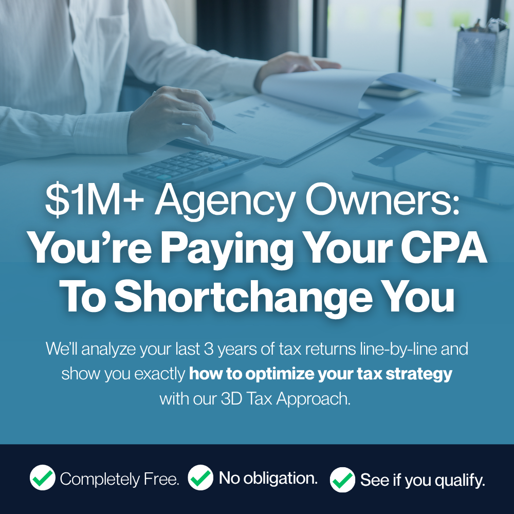 AE Tax Advisors Facebook ad: For Business Owners Making Over $500k Per Year
