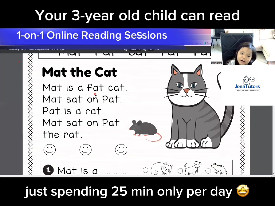 JonaTutors' Online Tutoring Services Facebook ad: Join us for 25 minutes of captivating online…