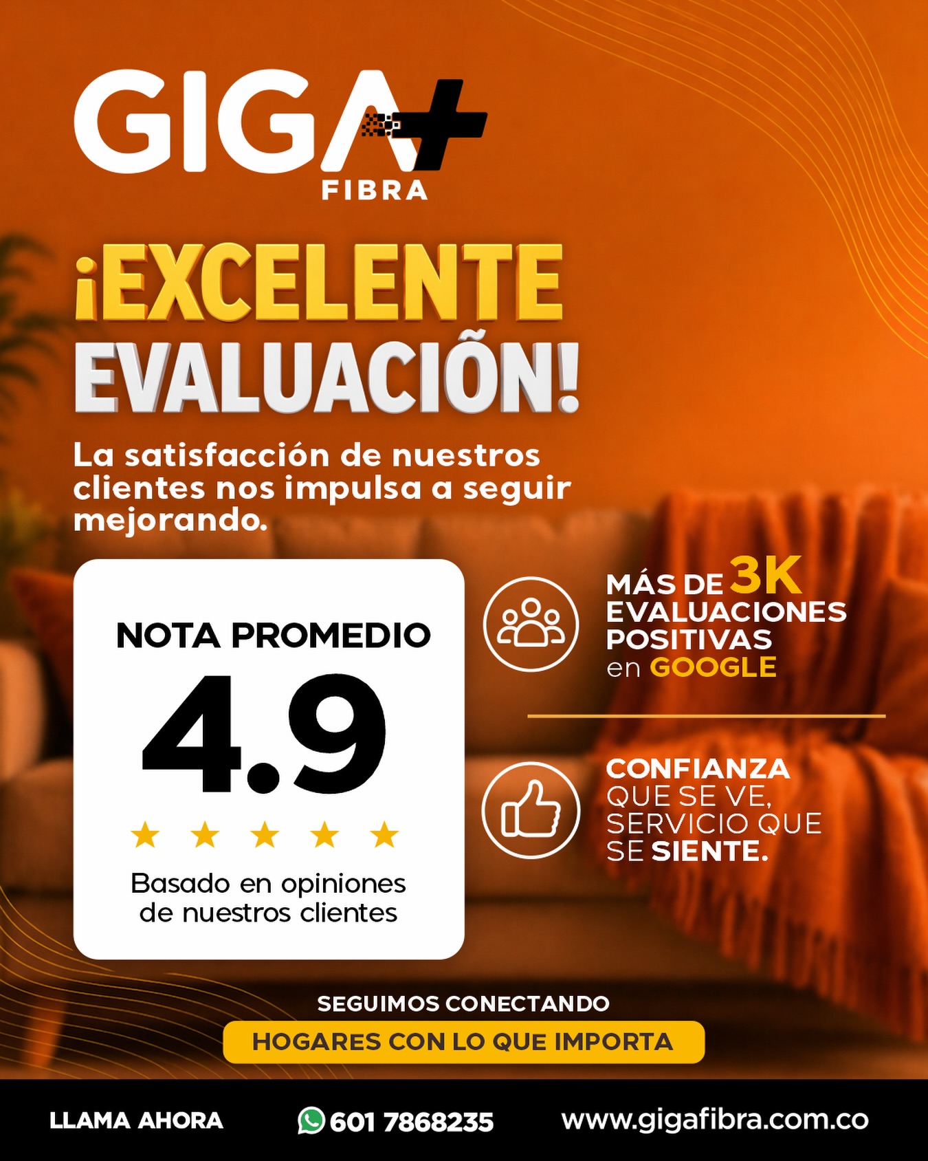 Gigafibra.co Facebook ad: Gigafibra - Internet 100% Fibra Optica