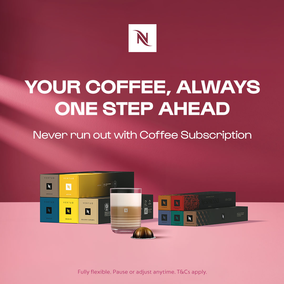 Nespresso Facebook ad: Great Coffee, On Your Schedule