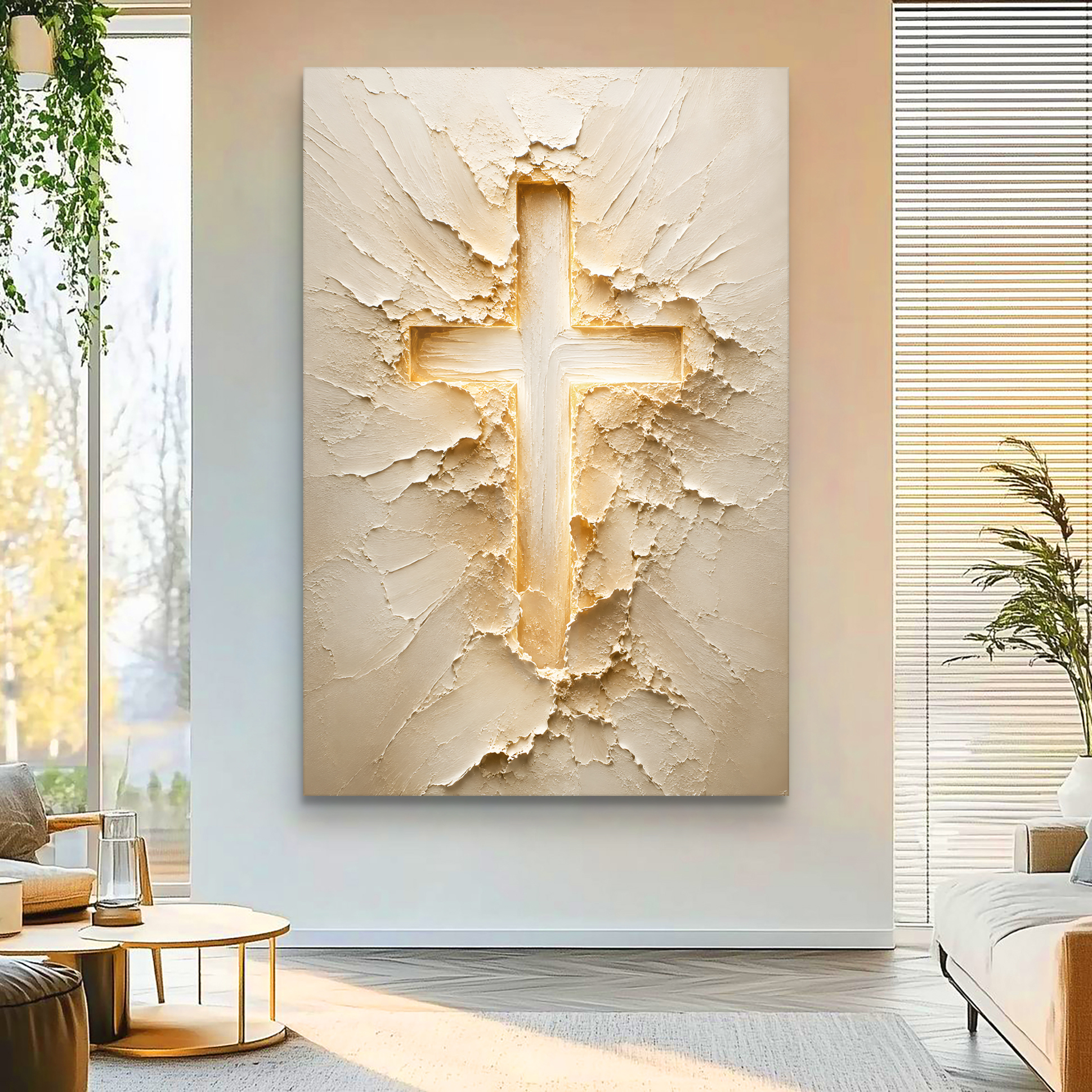 Tailored Canvases - Personalized Art Facebook ad: Radiant Faith Cross | Made in the USA | Ships Fast