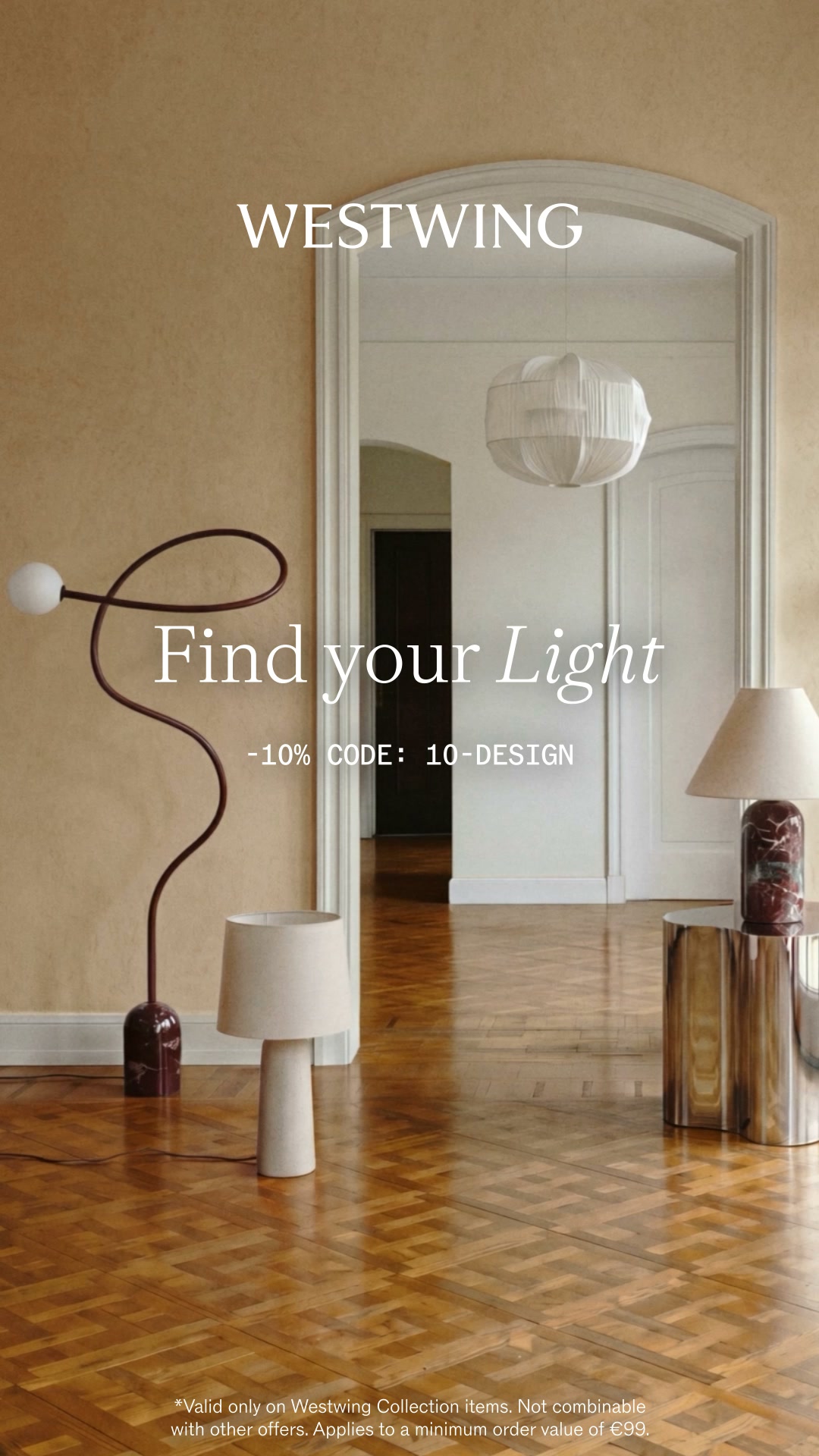 Westwing.at Facebook ad: Find your light