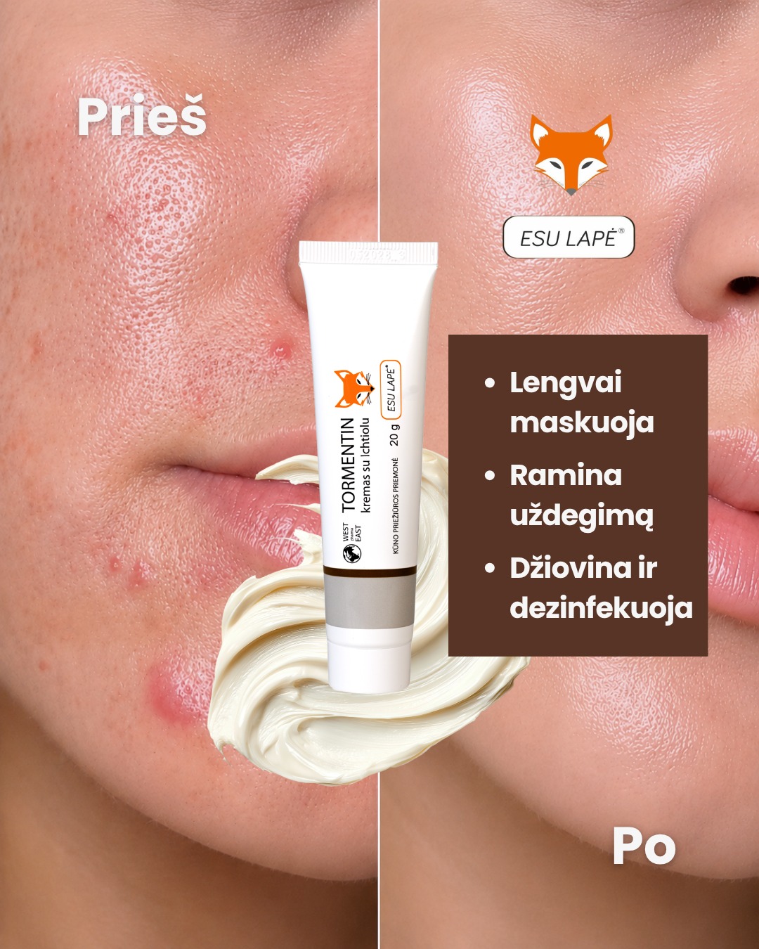 Esu Lapė kosmetika Facebook ad