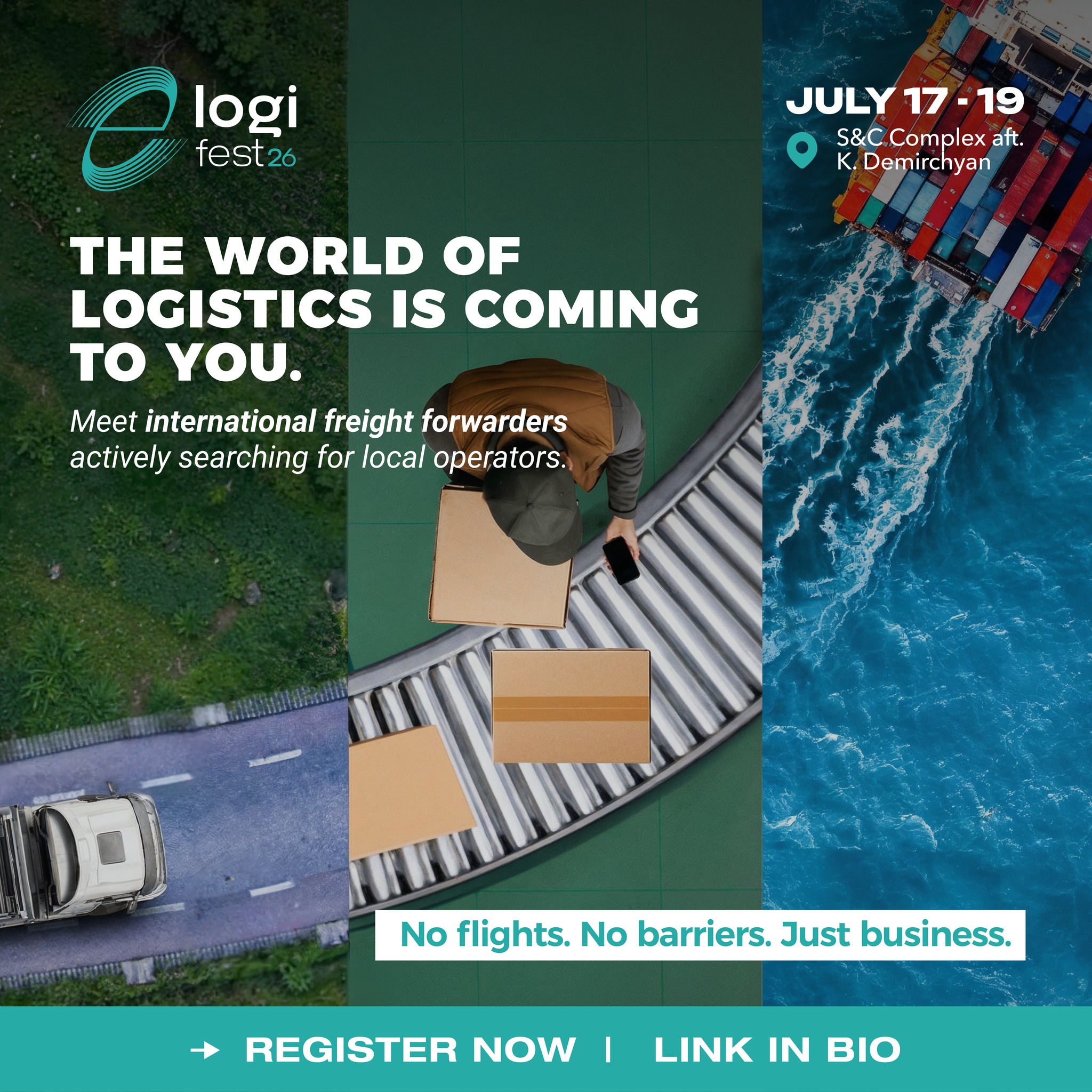 E-Logi Fest Facebook ad: Book your stand