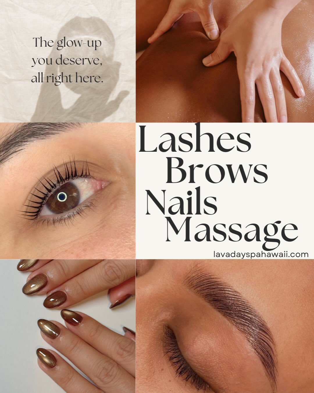 Lava Massage & Day Spa Facebook ad: Your one stop shop for self-care.