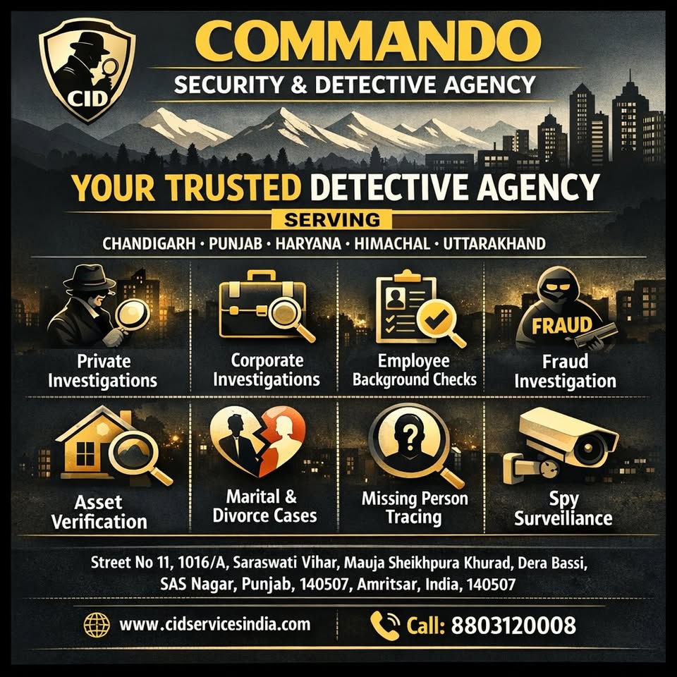 Commando Security and Detective Agency Facebook ad: Suspecting Something? Don’t Ignore It.