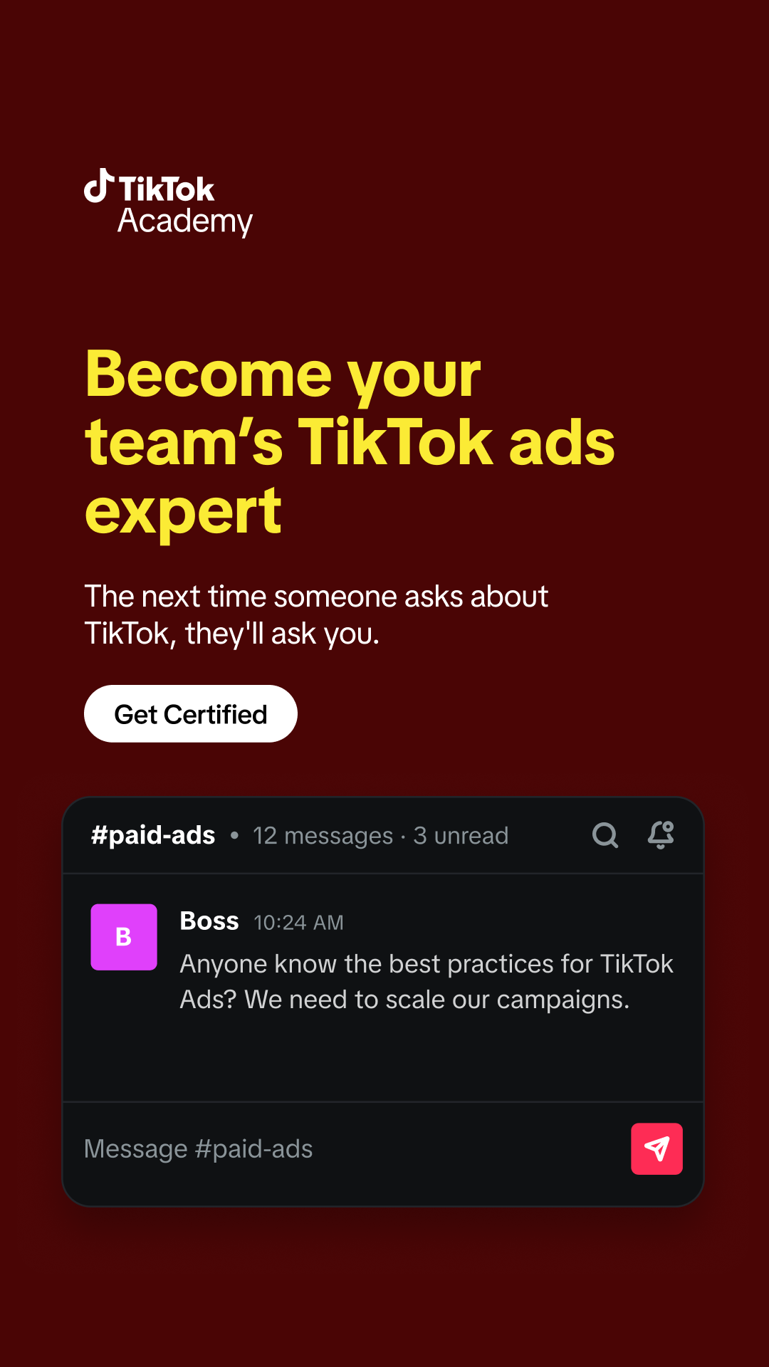 TikTok For Business Facebook ad