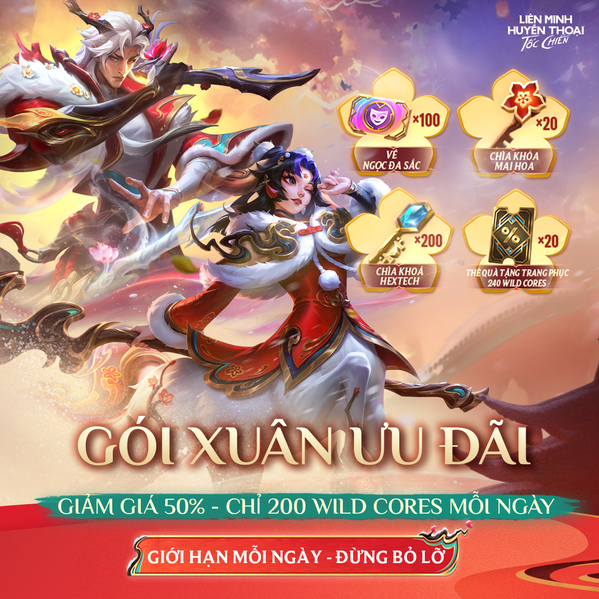 Liên Minh Huyền Thoại: Tốc Chiến Facebook ad: Chỉ 200 Wild Cores sở hữu ngay Gói…