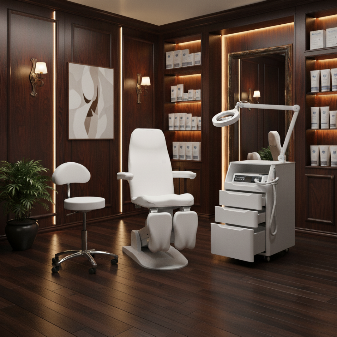 Slenders Footcare & Cosmetics Facebook ad: Van behandelstoel tot koffer: richt je salon in!