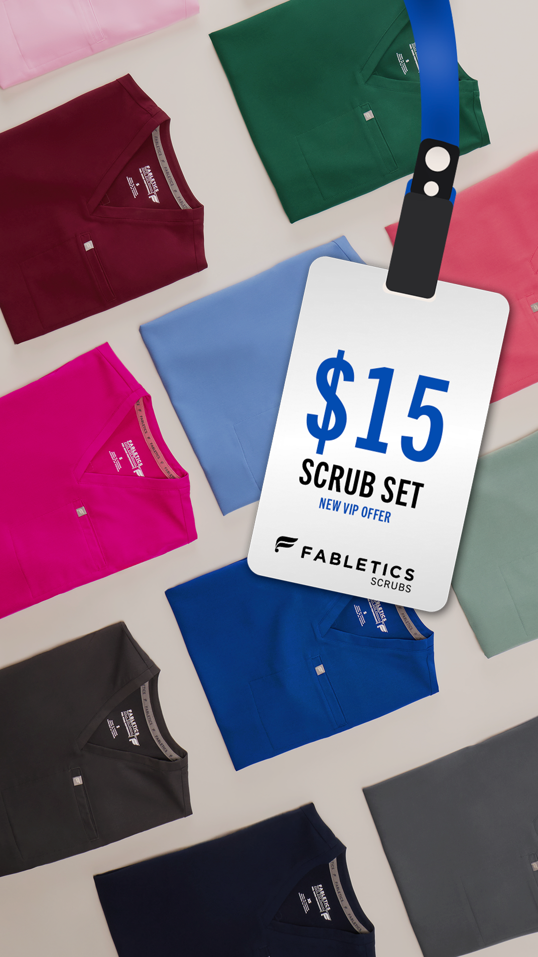 Fabletics Scrubs Facebook ad