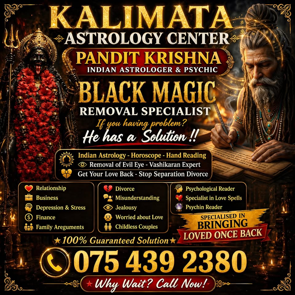 Kalimata Astrology Center Facebook ad from May 26, 2026