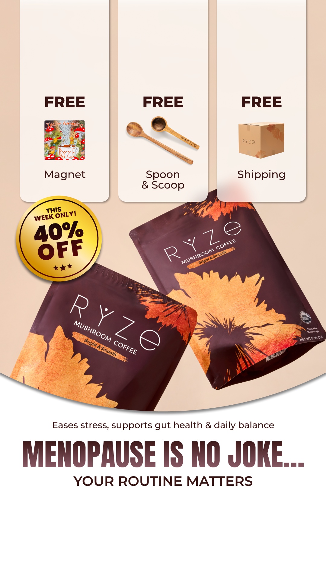 RYZE Superfoods Facebook ad