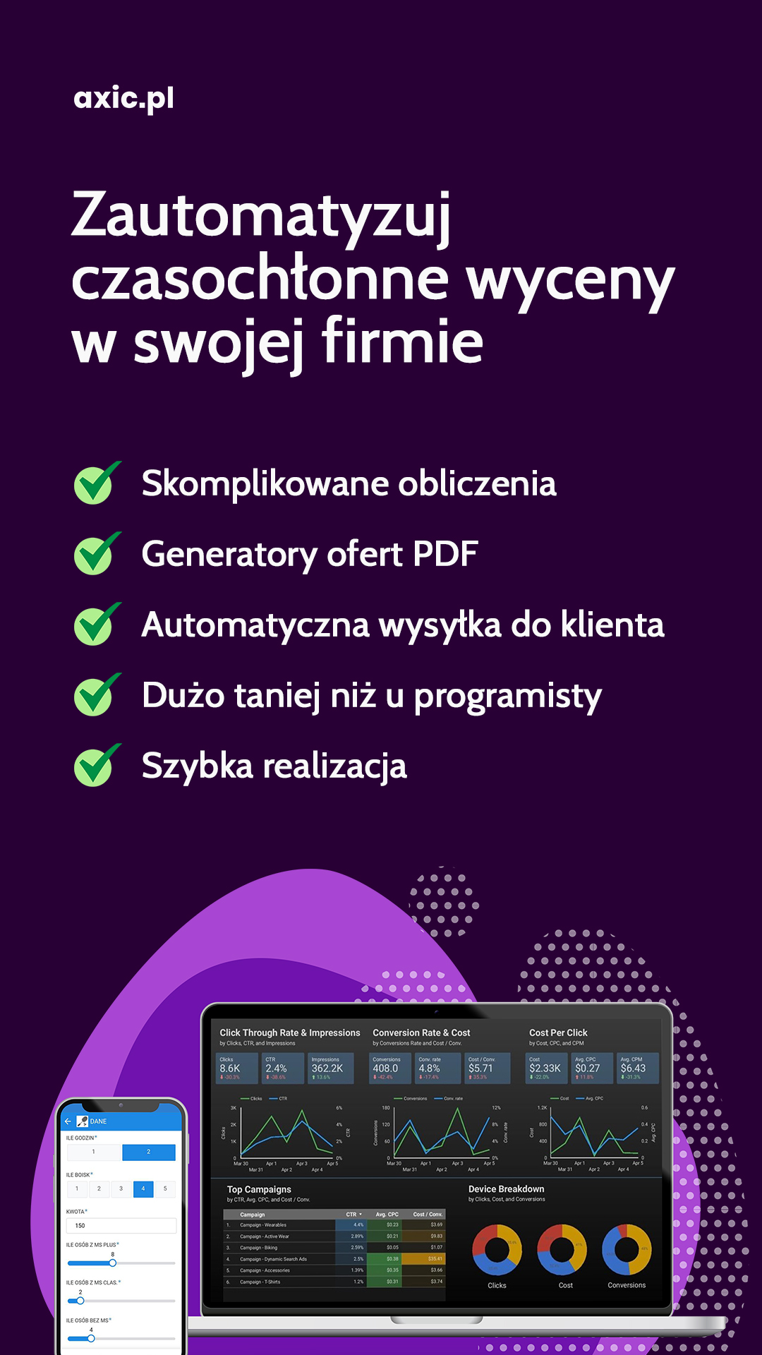Axic.pl Facebook ad from Oct 14, 2024