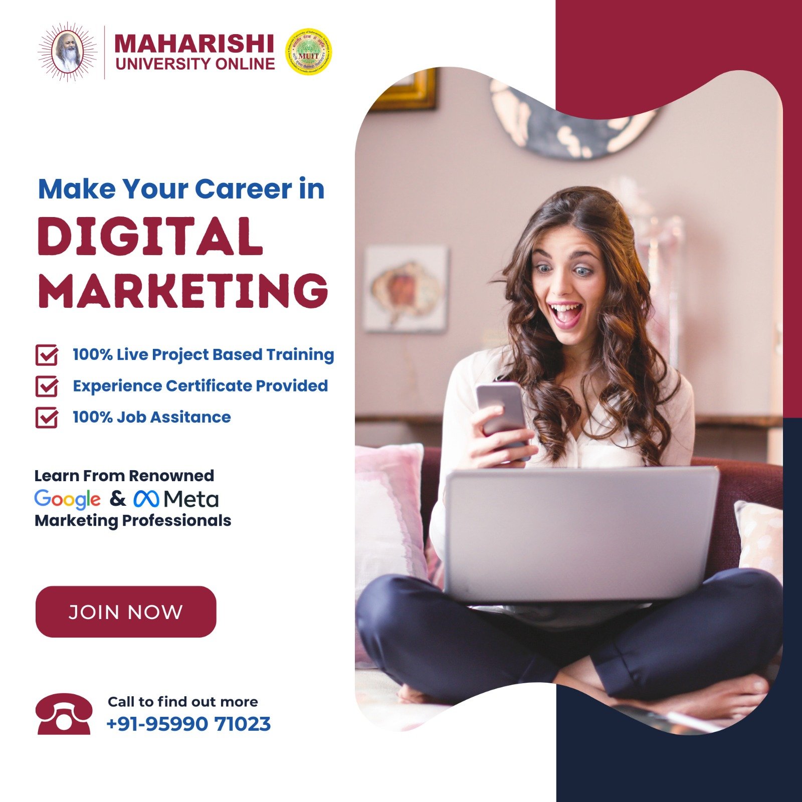 Maharishi University Online Facebook ad