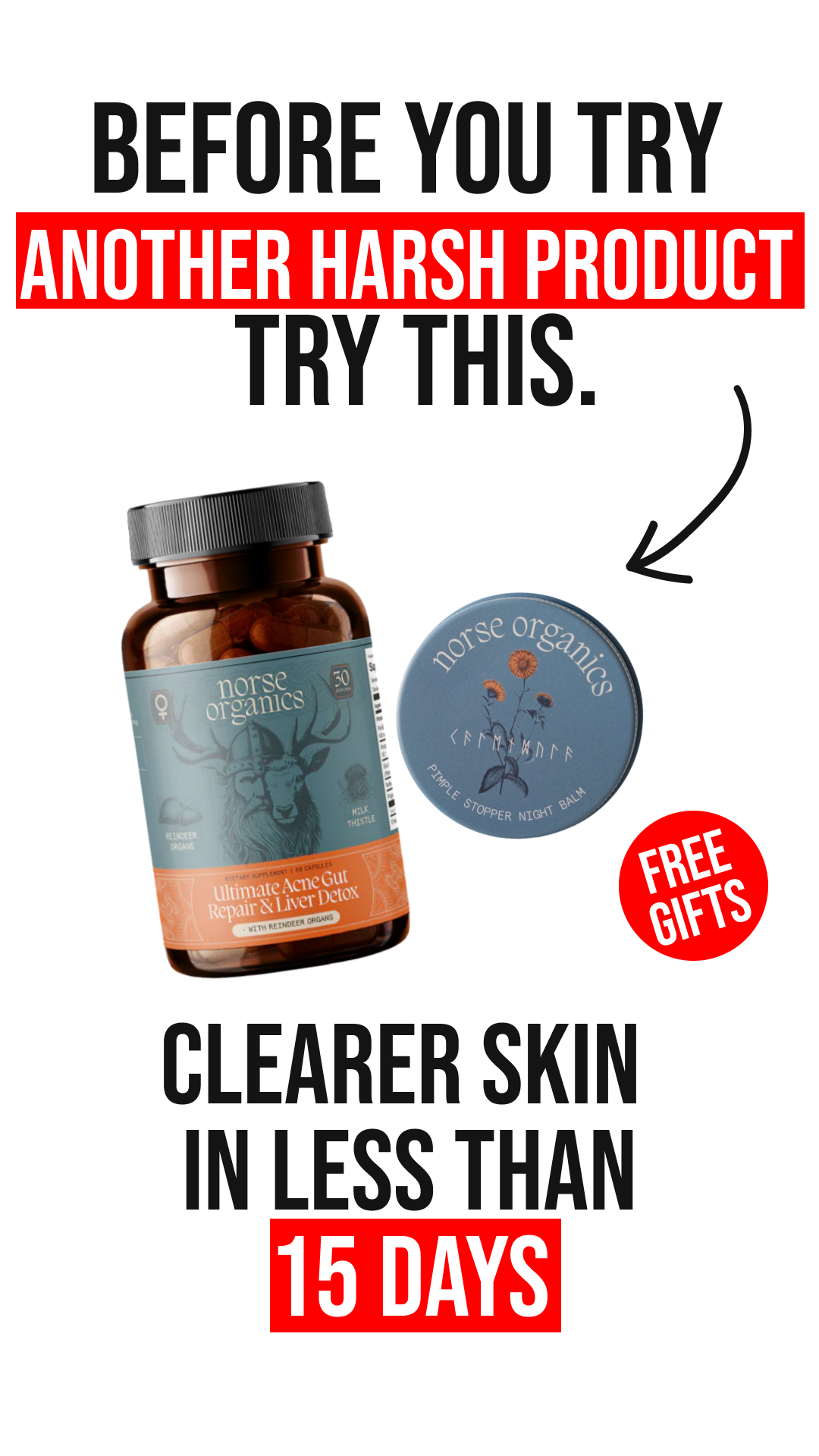 Norse Organics Facebook ad