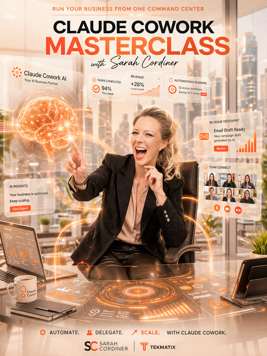 TekMatix Facebook ad: From Beginner to EXPERT in Claude CoWork - the Masterclass