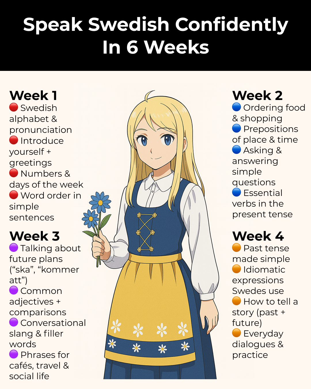Language Lock In Facebook ad: Free 6-Week Swedish Confidence Booster