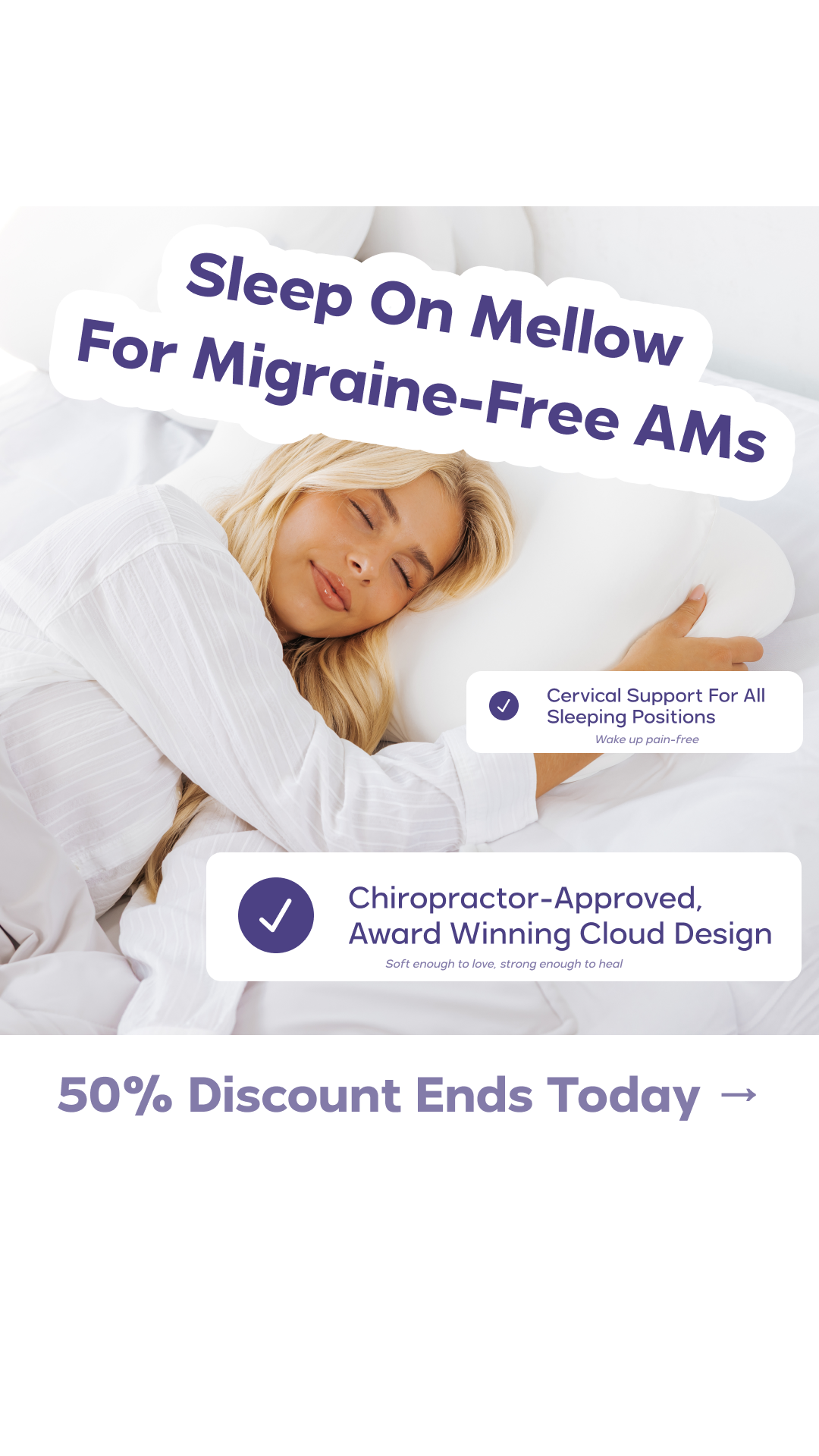 Mellow Sleep Cloud Pillow Facebook ad