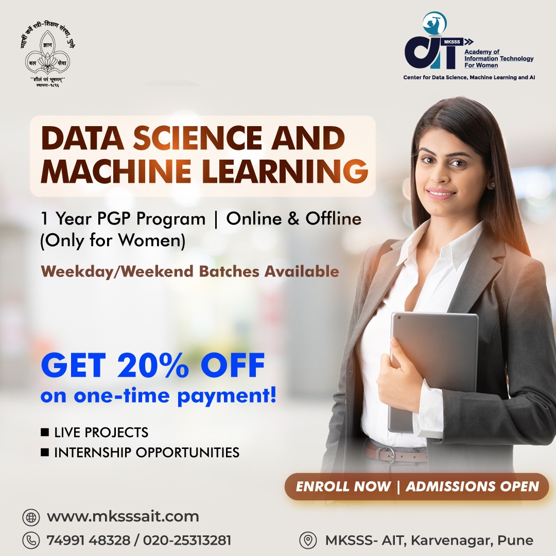 MKSSS AIT Data Science Center for Women Pune Facebook ad