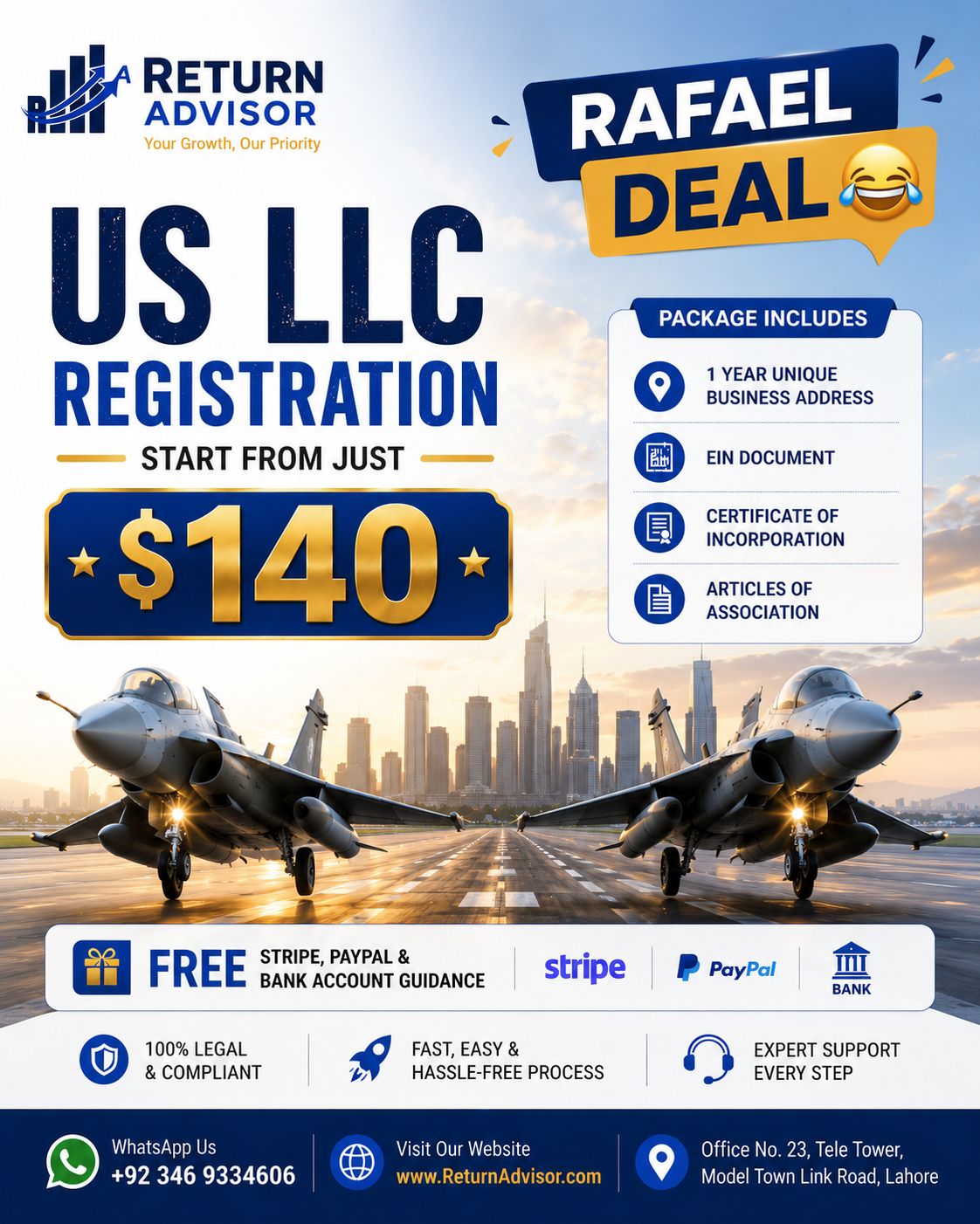 Return Advisor Facebook ad: USA LLC Registration | Return Advisor
