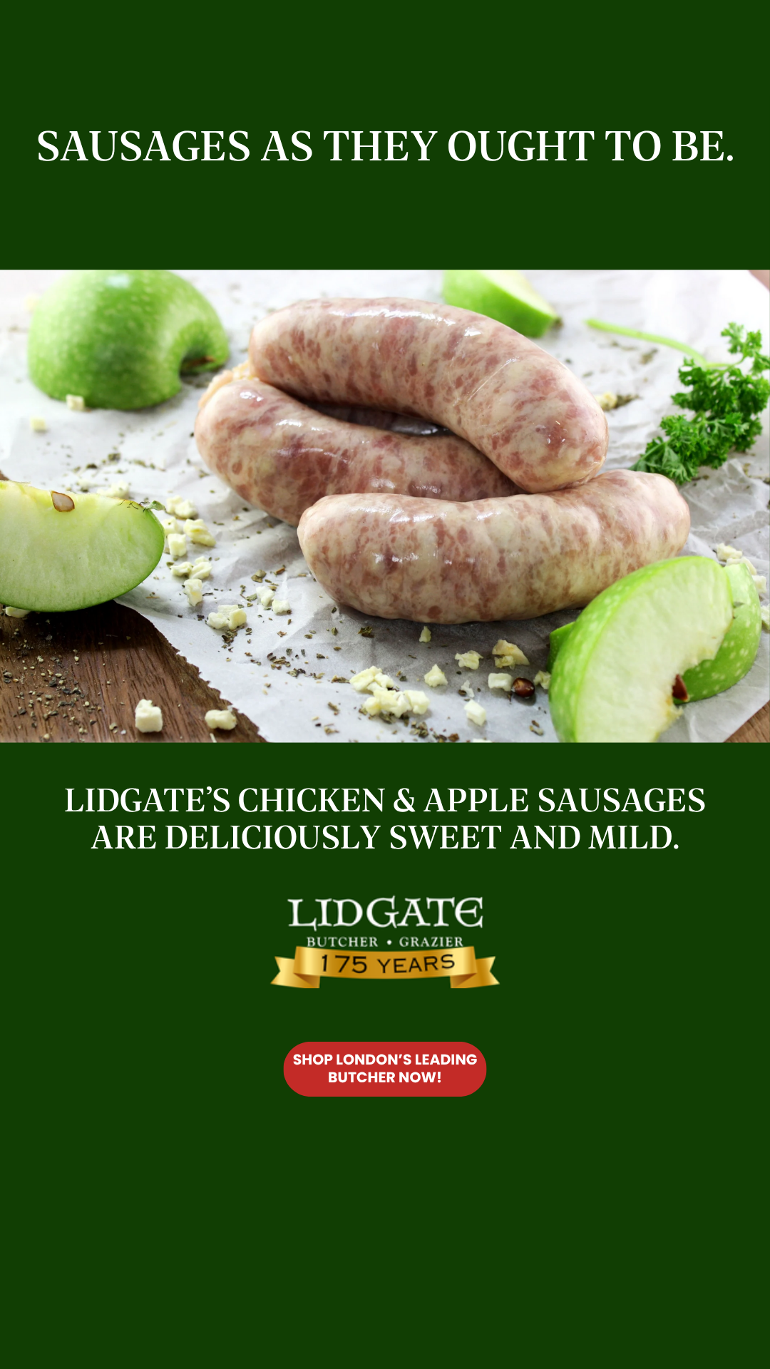 Lidgates Butchers Facebook ad