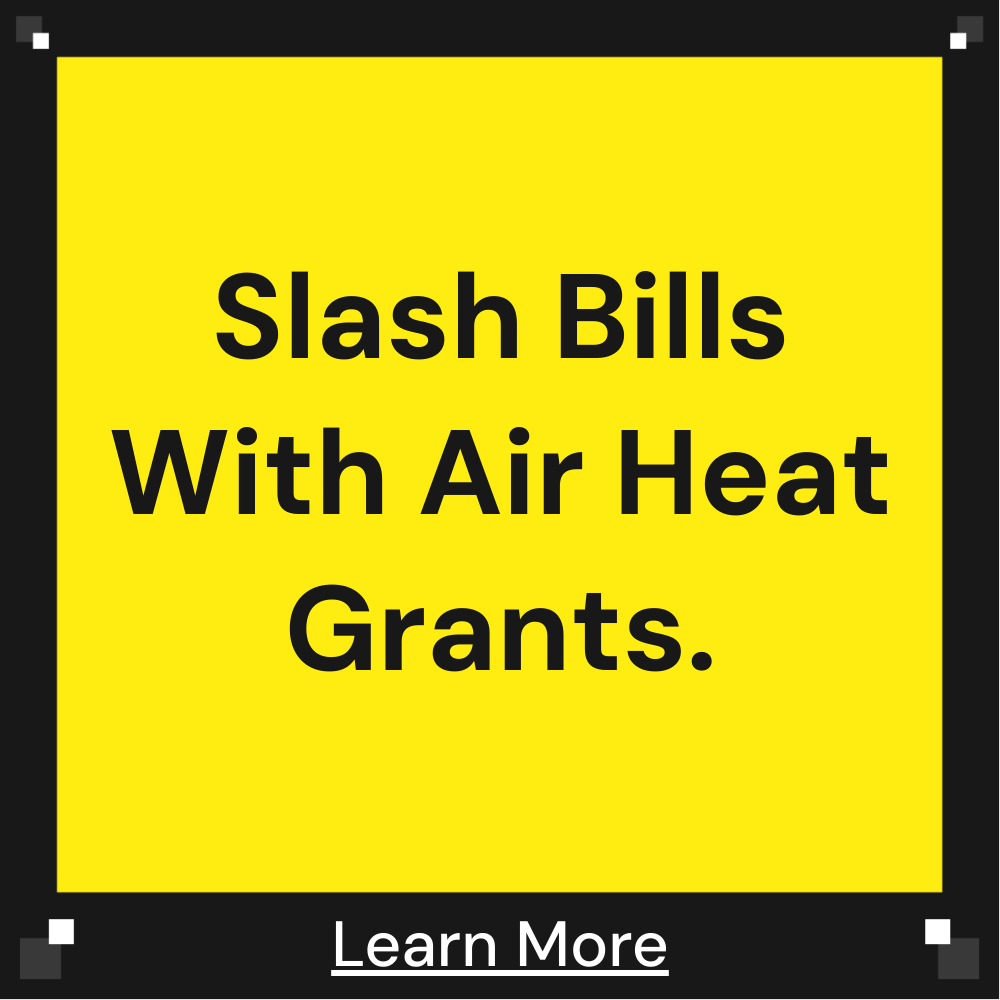Modern Topics Today Facebook ad: Air Source Heat Pump Grants.