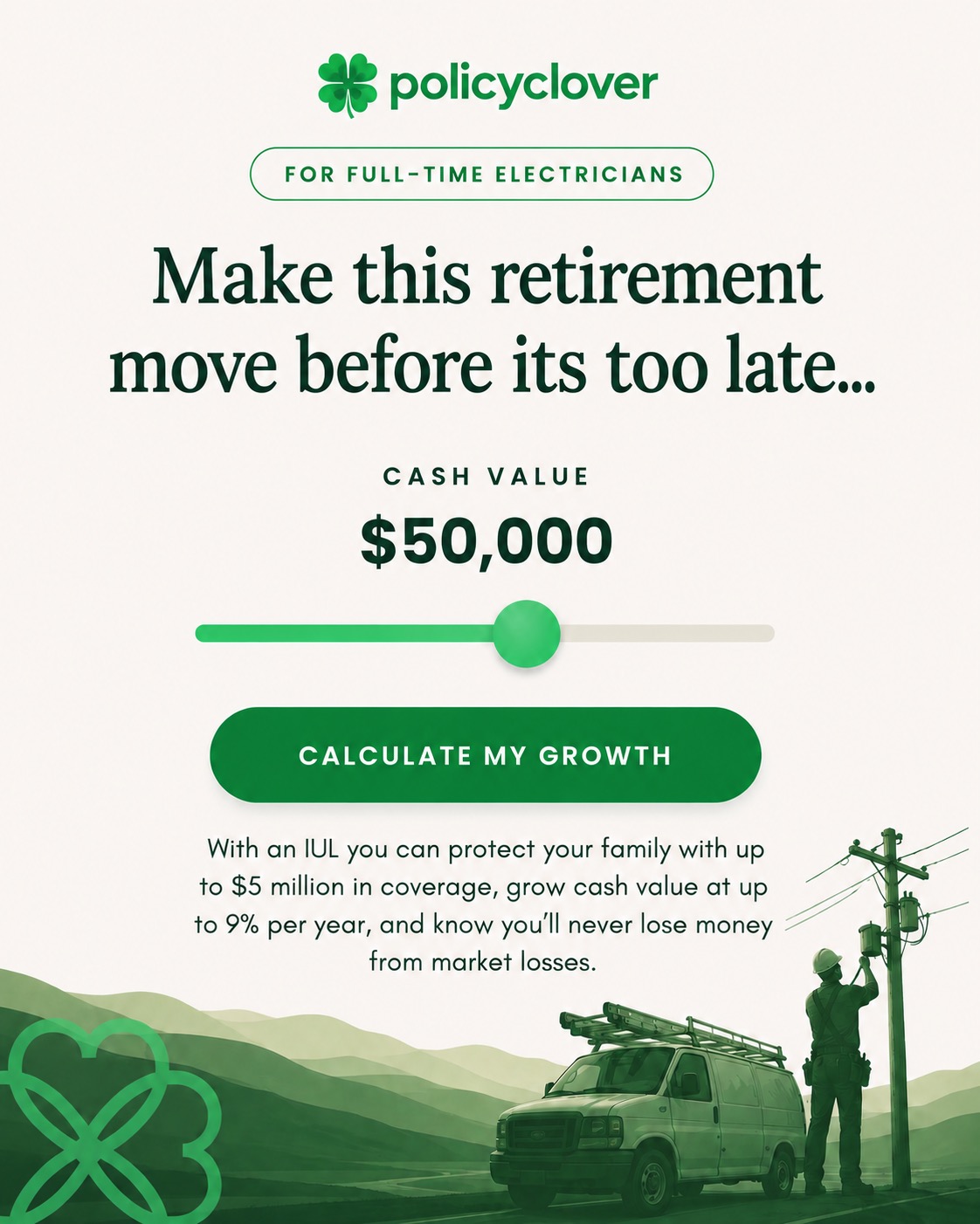 PolicyClover Facebook ad