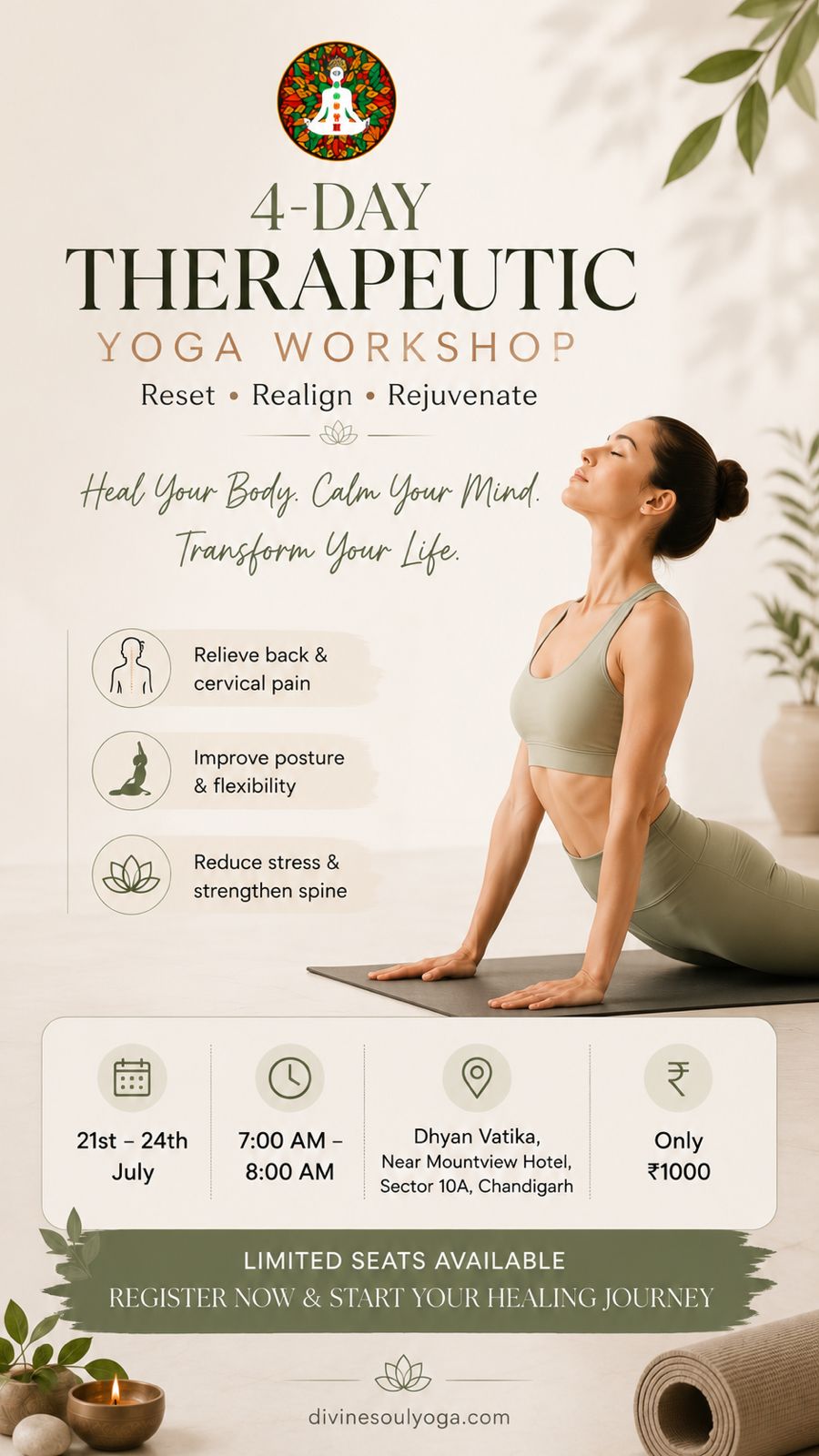 Divine Soul Yoga Facebook ad