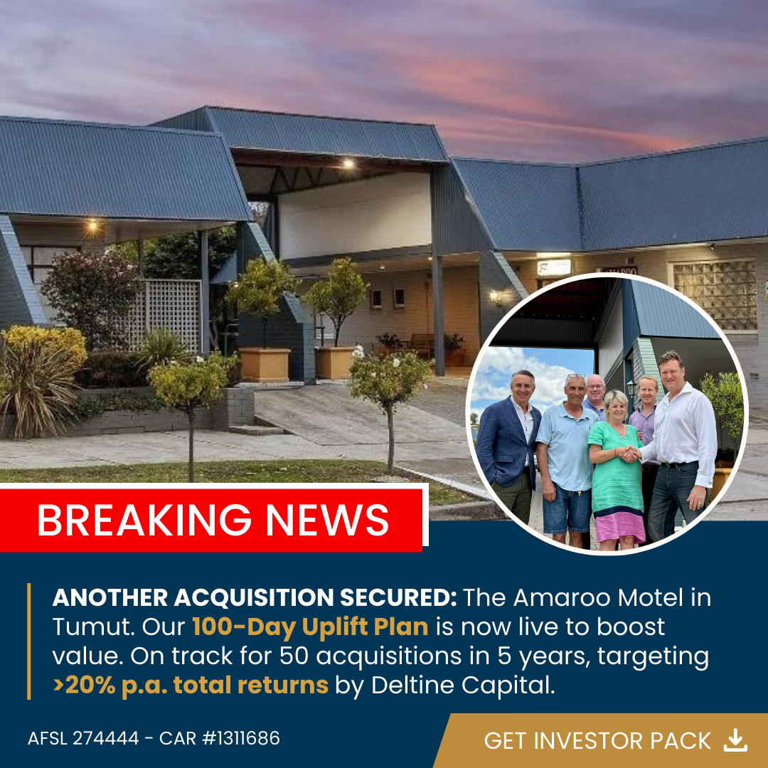 Deltine High Yield Motel Fund Facebook ad: Get Your Free Investor Pack