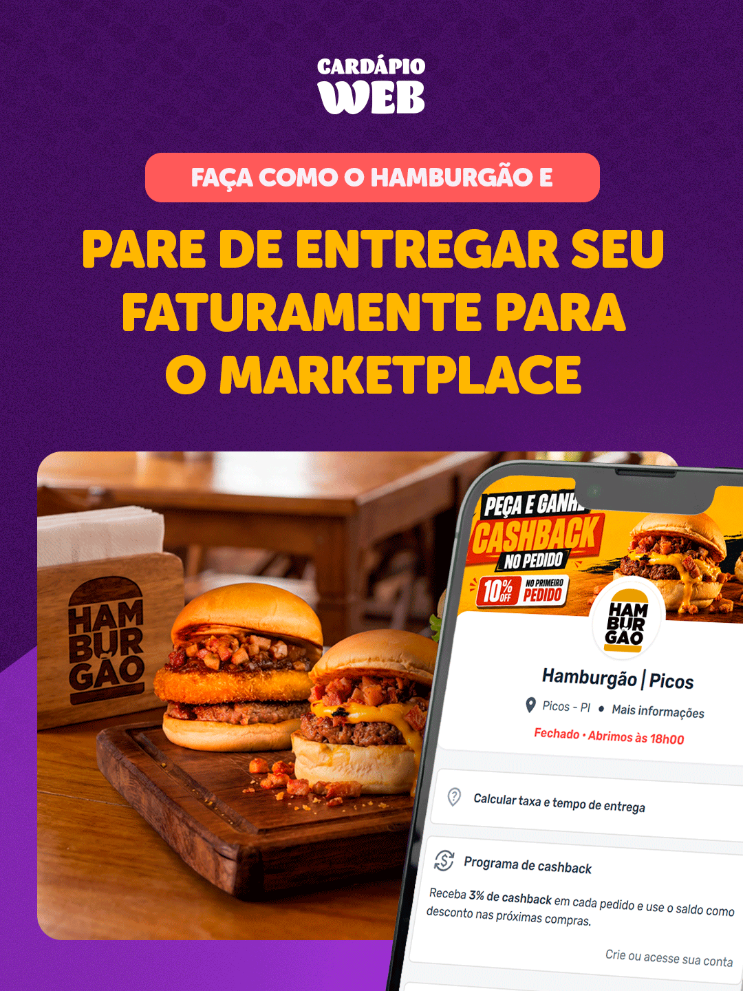 Cardápio Web Facebook ad