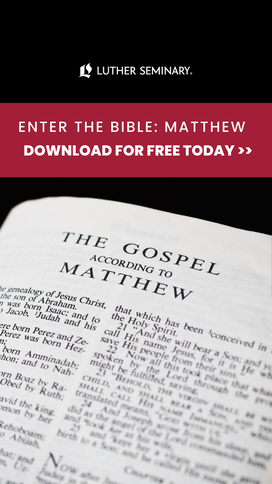 Luther Seminary Facebook ad from Mar 12, 2026