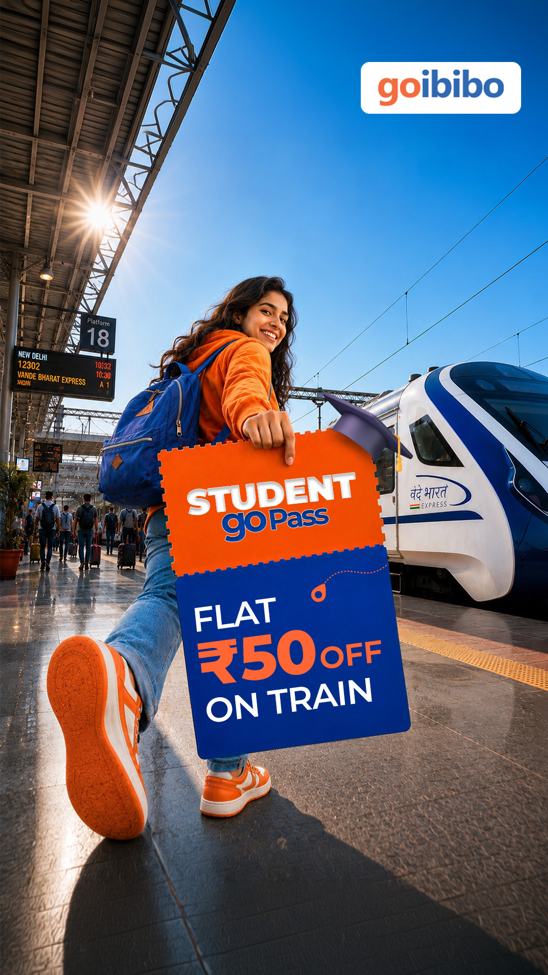 Goibibo Facebook ad: Unlock Student GoPass for free!