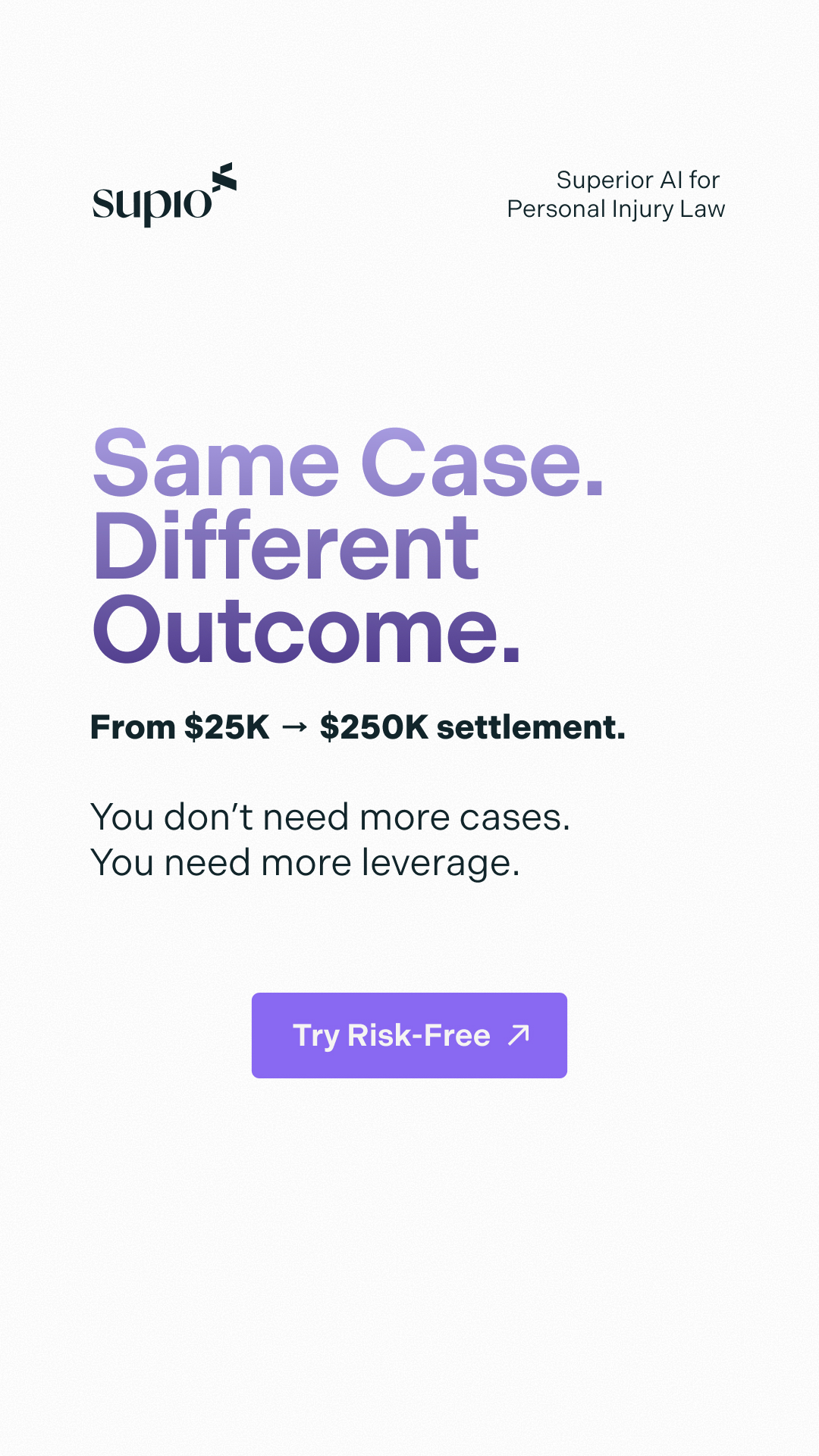 Supio Legal AI Facebook ad