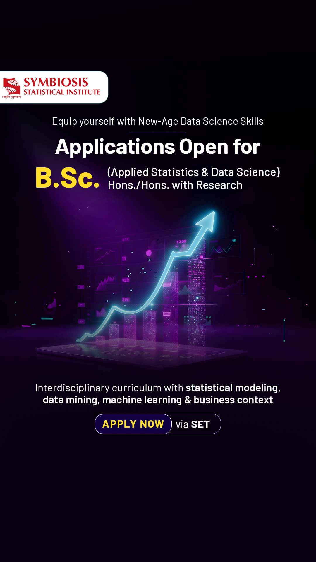 Symbiosis Statistical Institute Facebook ad from Dec 31, 2025